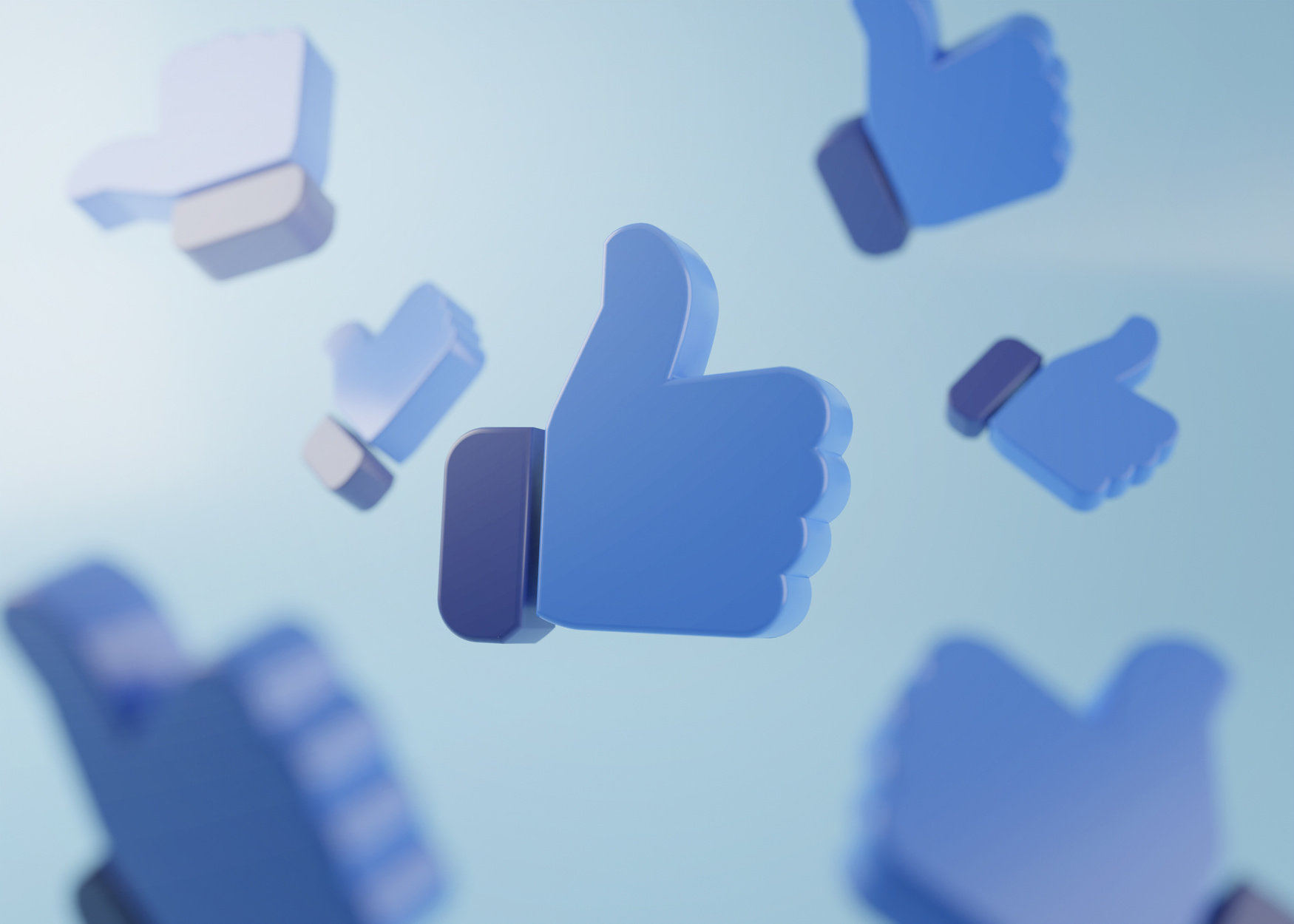Floating Blue Thumbs Up 
